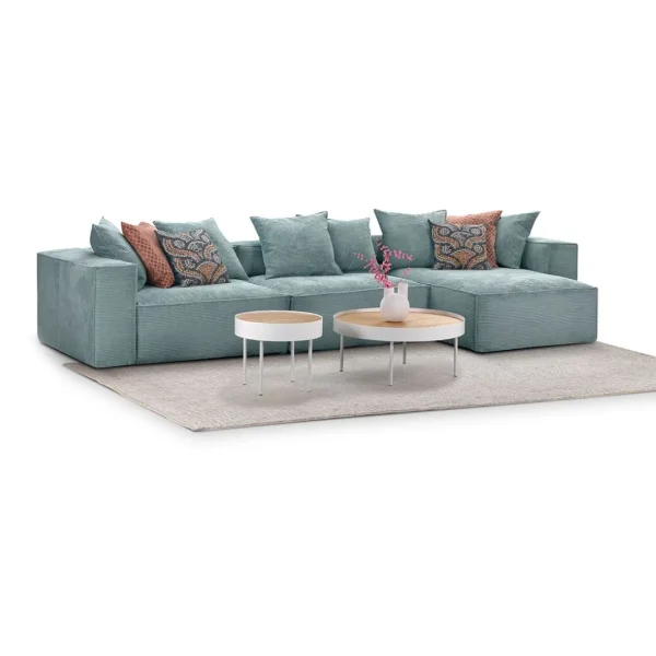 Canapé d’angle Lavande - Design moderne et spacieux, idéal pour un salon élégant.