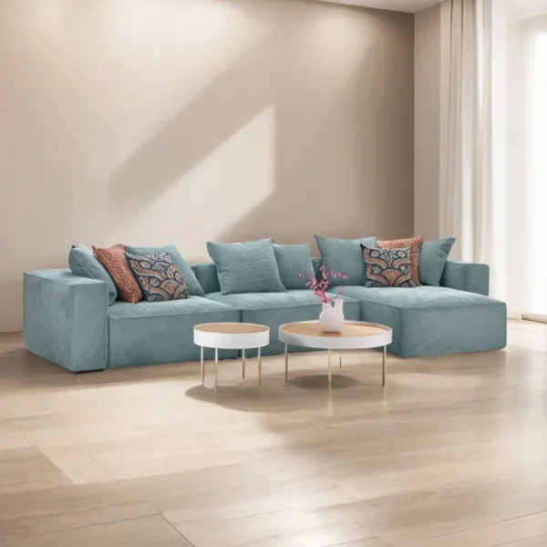 Canapé d’angle Lavande - Design moderne et spacieux, idéal pour un salon élégant. Offre promotionnelle -23%.